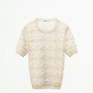 Zara Pointelle Top size M new with tags